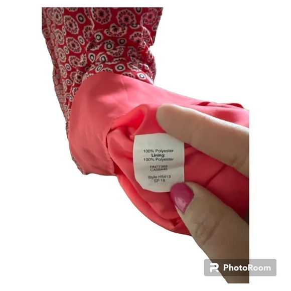 EUC J.Crew red medallion drop waist flouncy dress size 4 - Picture 7 of 7